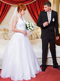 NuPornstars presents: Redhead Czech bride Lucy Bell getting double fucked on her wedding day