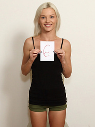 NuPornstars presents: Blond hungarian teen Zazie Skymm gets completely naked during a solo shoot